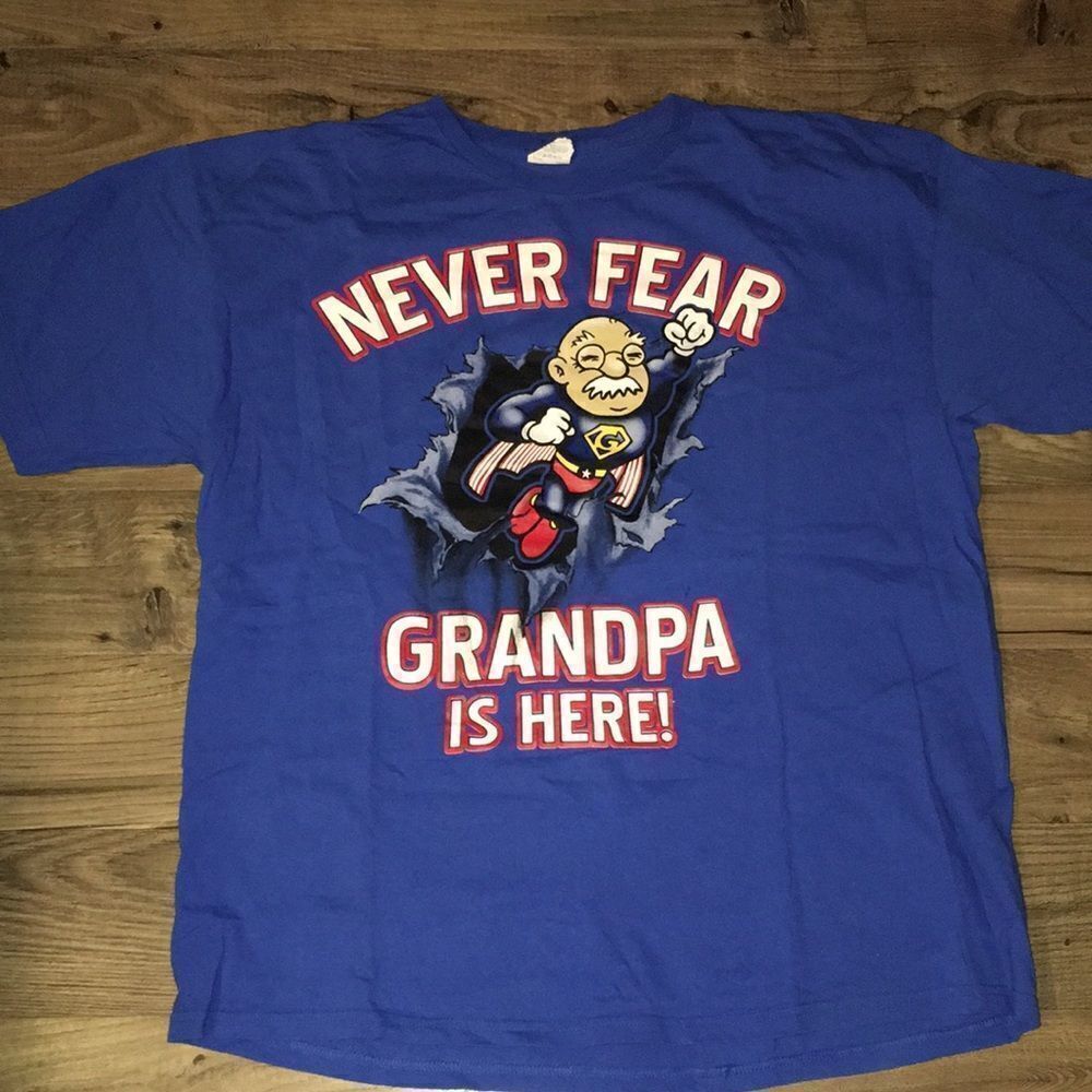 SuperGrandpa never fear Grandpa is here t shirt